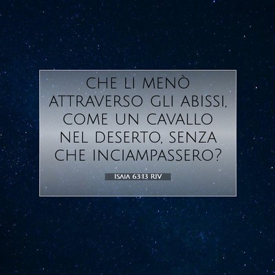 Isaia 63:13 Versetto della Bibbia Spiegato