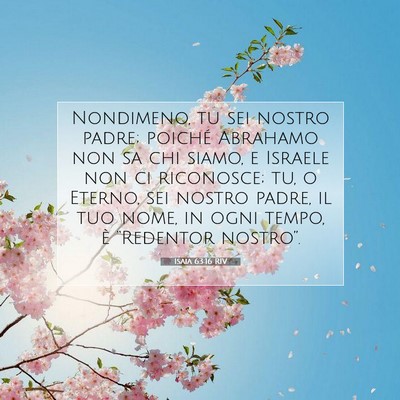 Isaia 63:16 RIV Immagine del Versetto della Bibbia