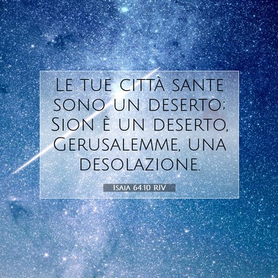 Isaia 64:10 RIV Immagine del Versetto della Bibbia
