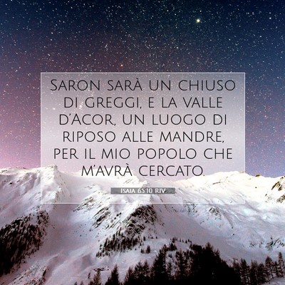 Isaia 65:10 RIV Immagine del Versetto della Bibbia