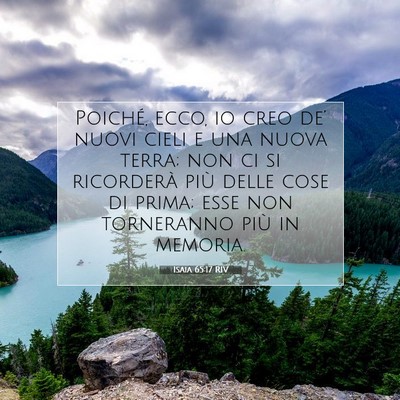 Isaia 65:17 RIV Immagine del Versetto della Bibbia