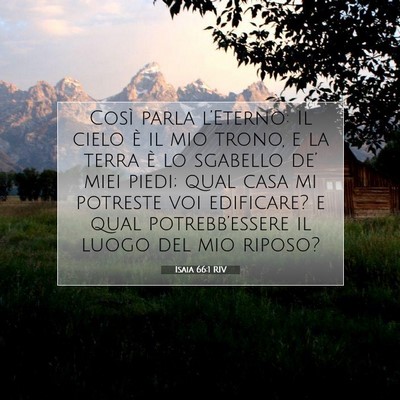 Isaia 66:1 RIV Immagine del Versetto della Bibbia