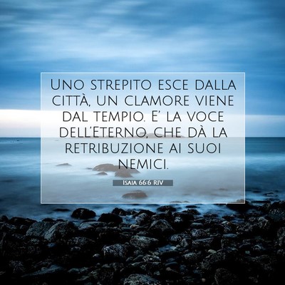 Isaia 66:6 RIV Immagine del Versetto della Bibbia