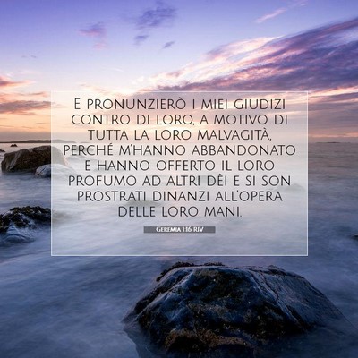 Geremia 1:16 Versetto della Bibbia Spiegato