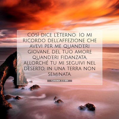 Geremia 2:2 RIV Immagine del Versetto della Bibbia