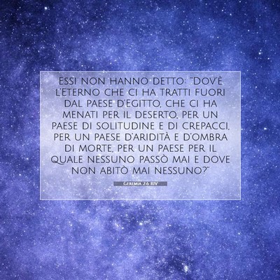 Geremia 2:6 RIV Immagine del Versetto della Bibbia
