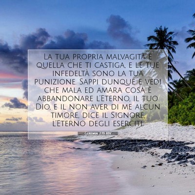 Geremia 2:19 RIV Immagine del Versetto della Bibbia