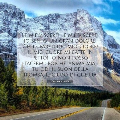 Geremia 4:19 RIV Immagine del Versetto della Bibbia