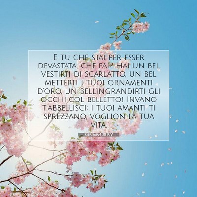 Geremia 4:30 RIV Immagine del Versetto della Bibbia