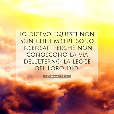 Geremia 5:4 RIV Immagine del Versetto della Bibbia
