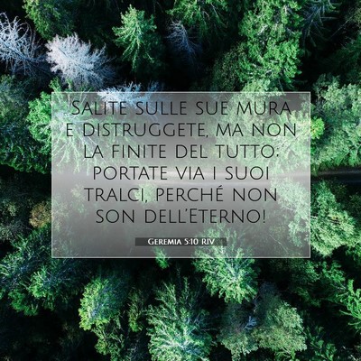 Geremia 5:10 RIV Immagine del Versetto della Bibbia