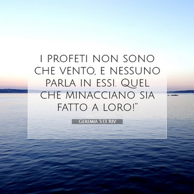 Geremia 5:13 Versetto della Bibbia Spiegato