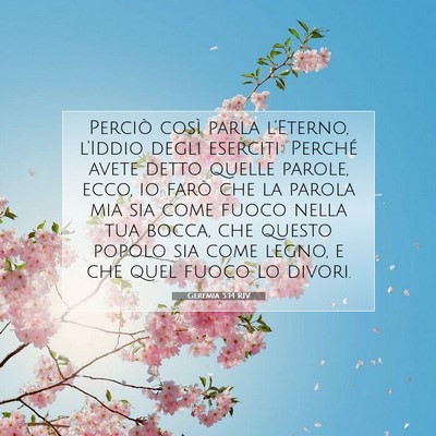 Geremia 5:14 Versetto della Bibbia Spiegato
