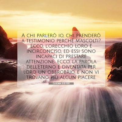 Geremia 6:10 Versetto della Bibbia Spiegato
