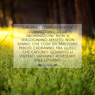 Geremia 6:15 RIV Immagine del Versetto della Bibbia