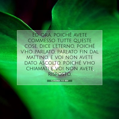 Geremia 7:13 RIV Immagine del Versetto della Bibbia