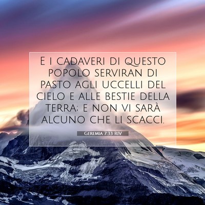 Geremia 7:33 Versetto della Bibbia Spiegato