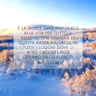Geremia 8:3 RIV Immagine del Versetto della Bibbia