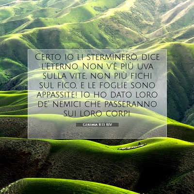 Geremia 8:13 RIV Immagine del Versetto della Bibbia