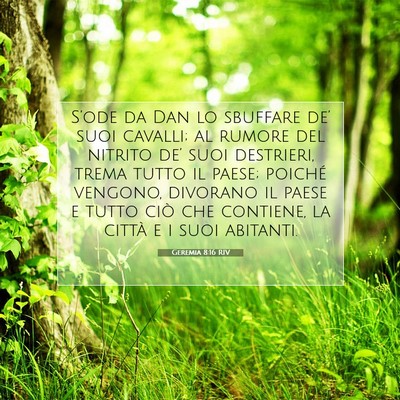 Geremia 8:16 RIV Immagine del Versetto della Bibbia