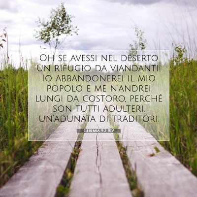 Geremia 9:2 RIV Immagine del Versetto della Bibbia