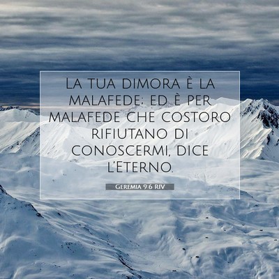 Geremia 9:6 Versetto della Bibbia Spiegato