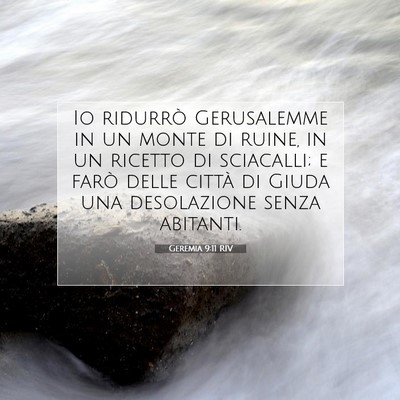 Geremia 9:11 RIV Immagine del Versetto della Bibbia