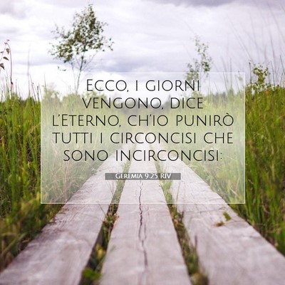 Geremia 9:25 RIV Immagine del Versetto della Bibbia