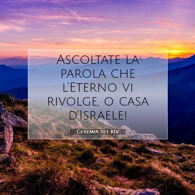 Geremia 10:1 Versetto della Bibbia Spiegato