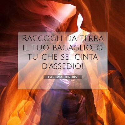 Geremia 10:17 Versetto della Bibbia Spiegato