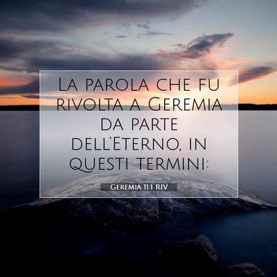 Geremia 11:1 Versetto della Bibbia Spiegato