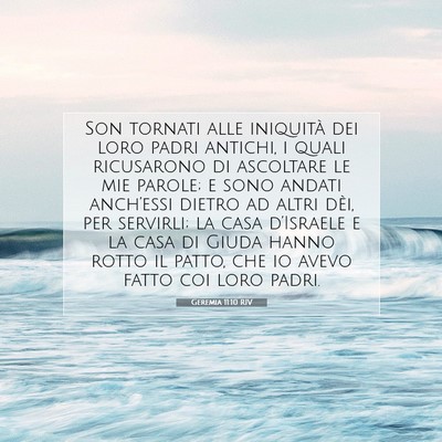 Geremia 11:10 Versetto della Bibbia Spiegato