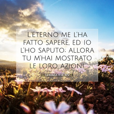 Geremia 11:18 Versetto della Bibbia Spiegato