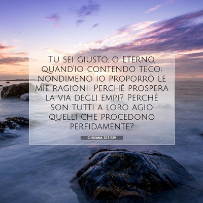 Geremia 12:1 RIV Immagine del Versetto della Bibbia