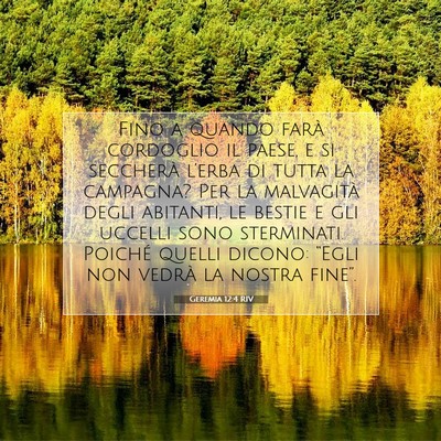 Geremia 12:4 RIV Immagine del Versetto della Bibbia