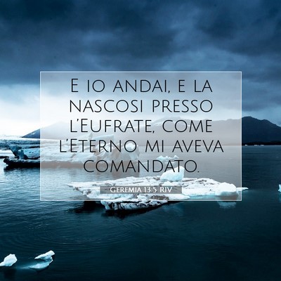 Geremia 13:5 Versetto della Bibbia Spiegato