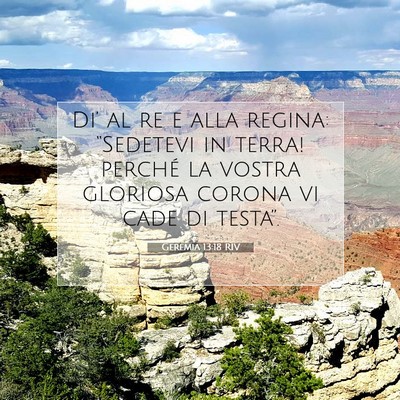 Geremia 13:18 RIV Immagine del Versetto della Bibbia