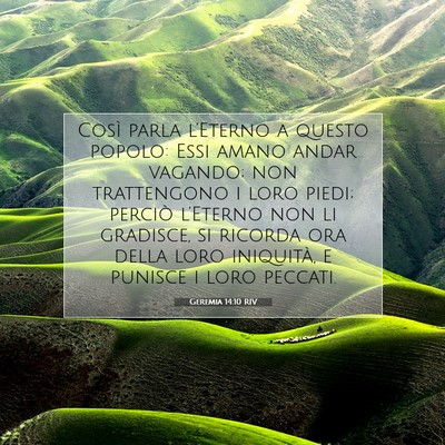 Geremia 14:10 RIV Immagine del Versetto della Bibbia
