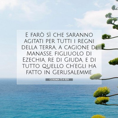 Geremia 15:4 RIV Immagine del Versetto della Bibbia