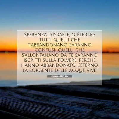 Geremia 17:13 RIV Immagine del Versetto della Bibbia
