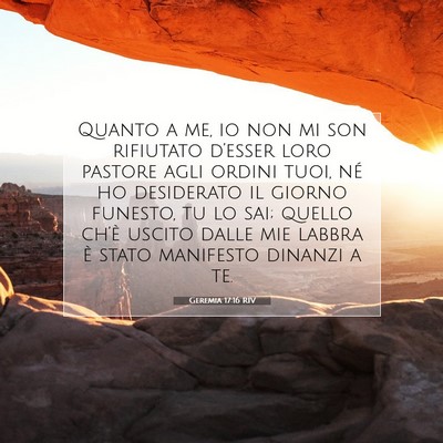 Geremia 17:16 RIV Immagine del Versetto della Bibbia