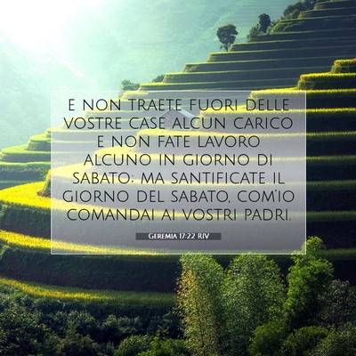 Geremia 17:22 Versetto della Bibbia Spiegato