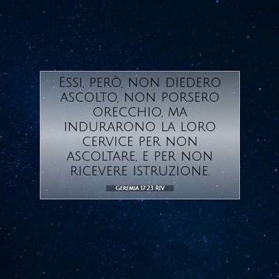 Geremia 17:23 Versetto della Bibbia Spiegato