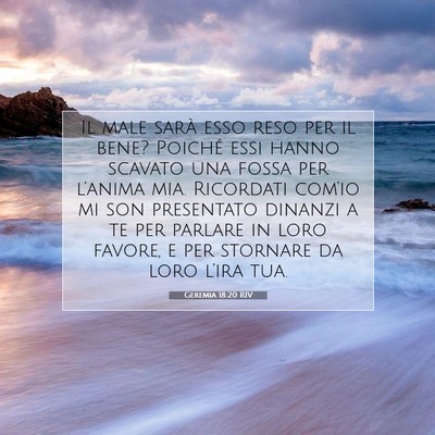 Geremia 18:20 RIV Immagine del Versetto della Bibbia