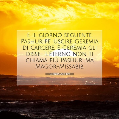 Geremia 20:3 Versetto della Bibbia Spiegato