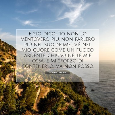 Geremia 20:9 RIV Immagine del Versetto della Bibbia