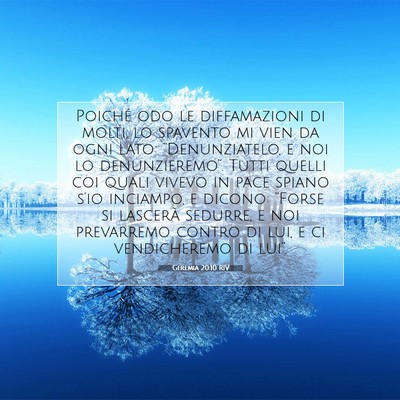 Geremia 20:10 RIV Immagine del Versetto della Bibbia