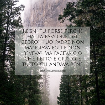 Geremia 22:15 RIV Immagine del Versetto della Bibbia