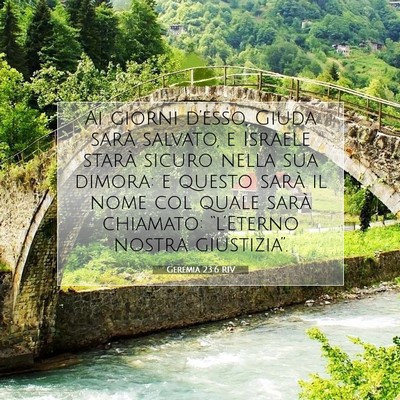 Geremia 23:6 RIV Immagine del Versetto della Bibbia