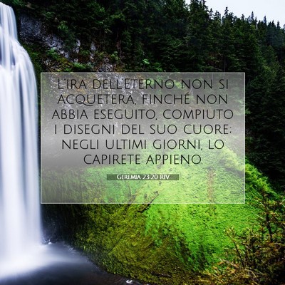 Geremia 23:20 RIV Immagine del Versetto della Bibbia